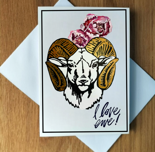 I Love Ewe Card