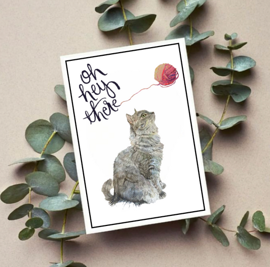 Oh Hey There Cat Card