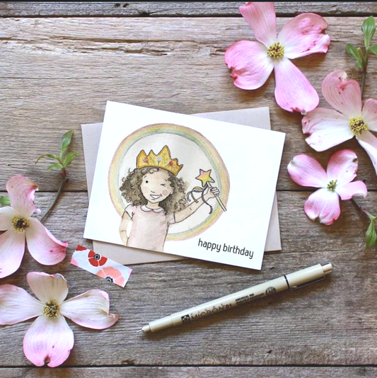 Rainbow Birthday Girl Card