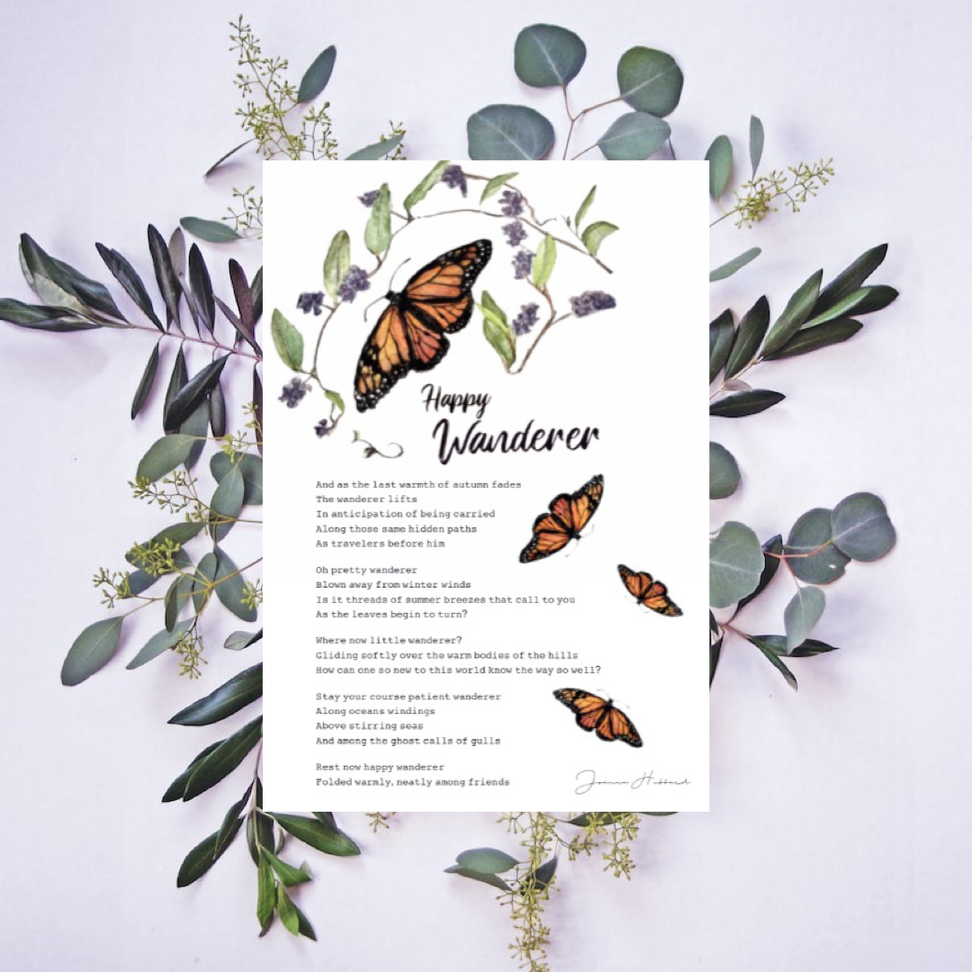Happy Wanderer Poem Print π²