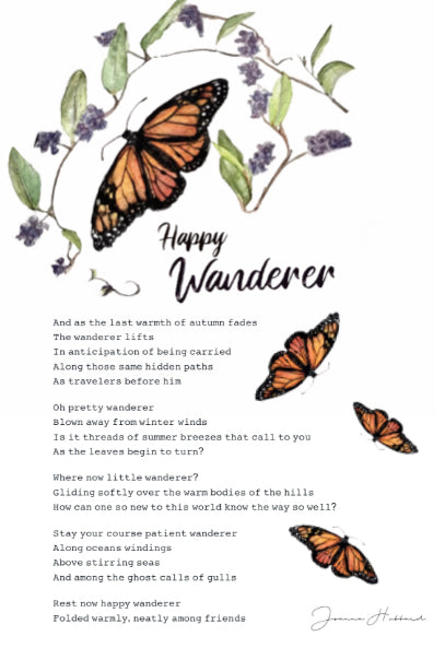Happy Wanderer Poem Print π²