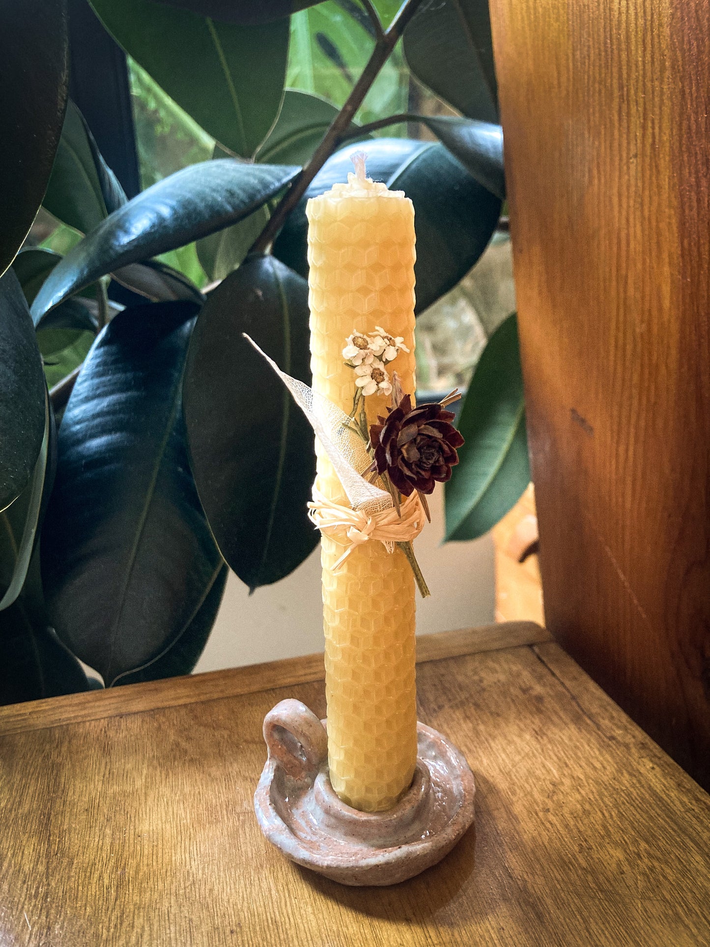 Rolled Beeswax Votive Candle