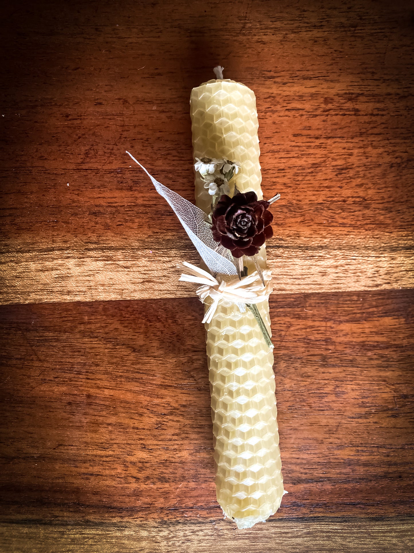 Rolled Beeswax Votive Candle