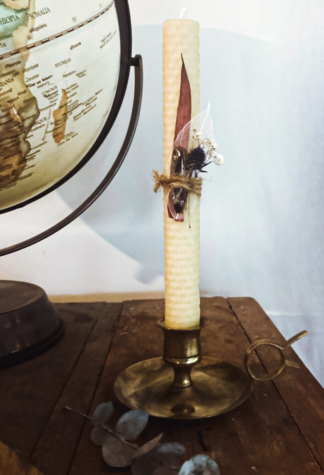 Rolled Beeswax Votive Candle
