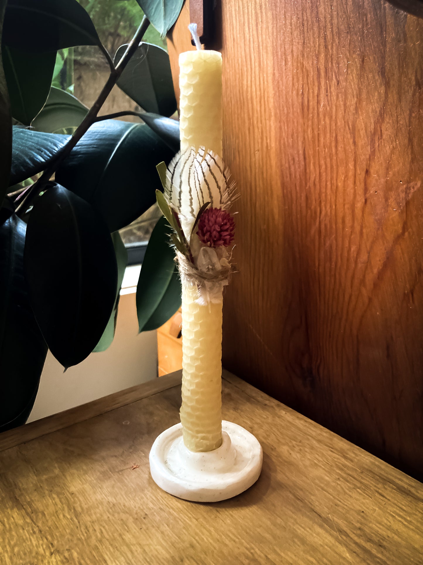 Rolled Beeswax Votive Candle