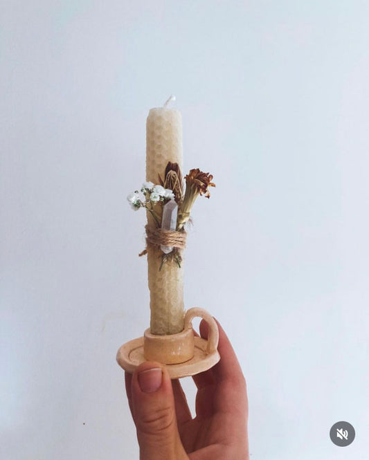 Rolled Beeswax Votive Candle
