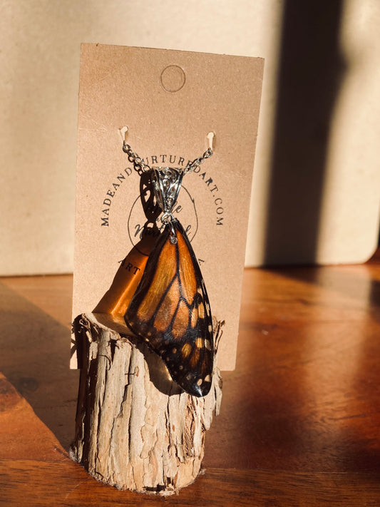 Forewing Pendant on Sterling Silver Chain