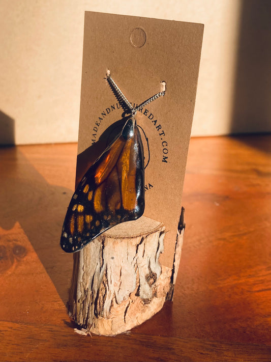 Forewing Pendant on Sterling Silver Chain