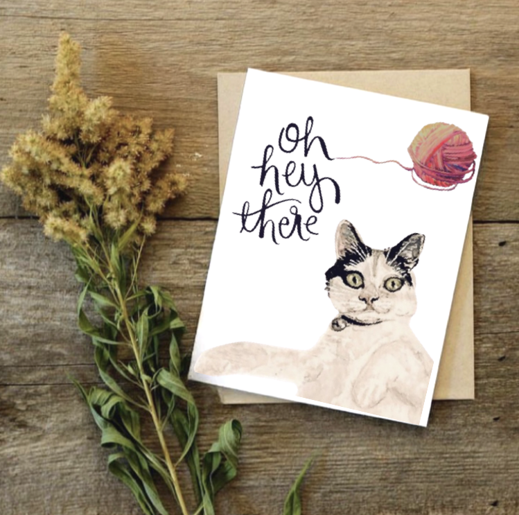 “Oh Hey There” Cat Card